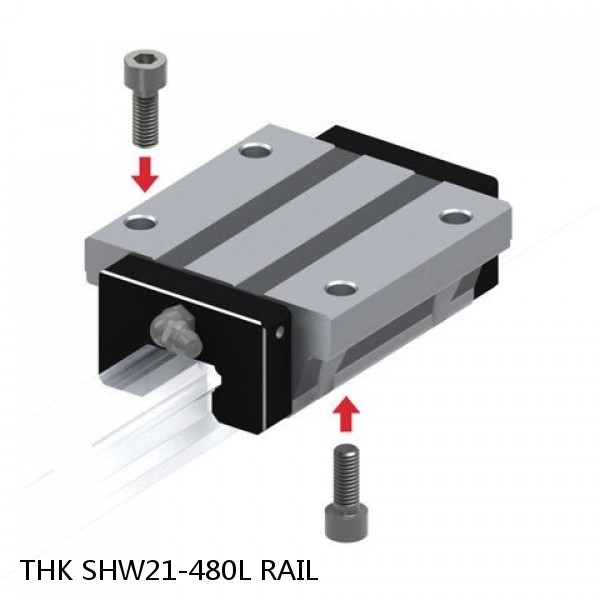 SHW21-480L RAIL THK Linear Bearing,Linear Motion Guides,Wide, Low Gravity Center Caged Ball LM Guide (SHW),Wide Rail (SHW)